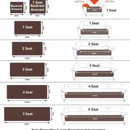 HOUSE OF QUIRK Herringbone Chenille White Self Design Velvet Anti-Slip 1 Seater Sofa Mat image 2