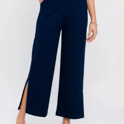 Zink London Blue Regular Fit Elasticated Trousers image 1