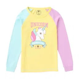 Cub McPaws Kids Yellow Cotton Printed T-Shirt & Pyjamas image 2