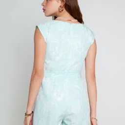 Zink London Sky Blue Printed Playsuit image 2