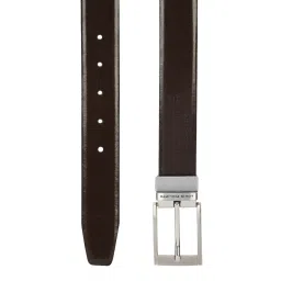 Louis Philippe Black & Brown Leather Reversible Belt for Men image 5