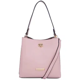 Giordano Pink Solid Medium Hobo Handbag image 1
