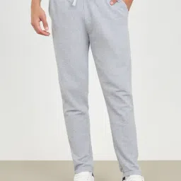 Styli Grey Melange Slim Fit Cotton Trackpants-picture-22