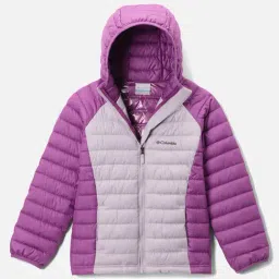 Columbia Kids Girls Purple OmniHeat Reflective Powder Lite II Down Jacket-image-3