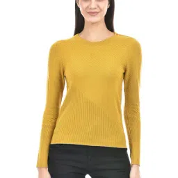 NUMERO UNO Mustard Regular Fit Sweater-picture-13