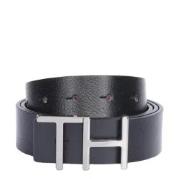 United Colors of Benetton Tuscola Black & Tan Leather Solid Reversible Belt-picture-37