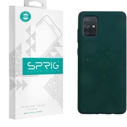 Sprig Liquid Silicone Back Cover for SAMSUNG Galaxy A71 (Green)-image-63