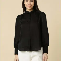Allen Solly Black Plain Shirt image 1
