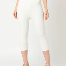 Globus White Slim Fit High Rise Capris-picture-17