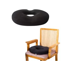 The White Willow Black Donut Seat Cushion - Set of 1 image 1