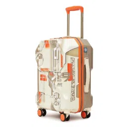 Uppercase Taupe Printed Hard Cabin Trolley Bag image 1