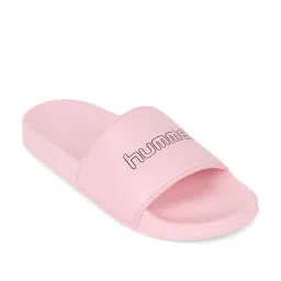 Hummel Women's Pop Pink Slides image 2