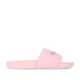 Hummel Women's Pop Pink Slides image 1