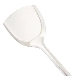 NATURALLY YOURS Silver Stainless Steel Spatula with Wooden Handle - Set of 2 (13 Inch) image 4