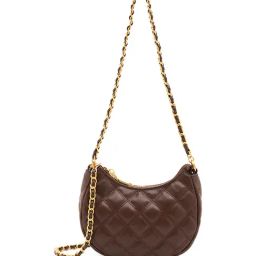 Miraggio Brown Poppy Quilted Medium Shoulder Bag-picture-4