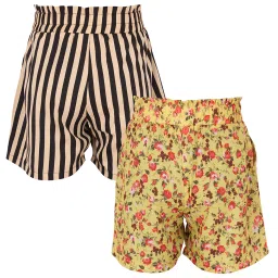 Cutecumber Kids Multicolored Striped Shorts image 2