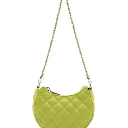 Miraggio Green Poppy Quilted Medium Shoulder Bag-picture-5
