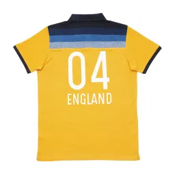 Octave Kids Mustard Cotton Printed Polo T-Shirt image 2