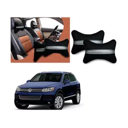 Auto Pearl Black Silver Strip Car Neck Cushion/Neck Pillow Compatible with Volkswagen Touareg-picture-40