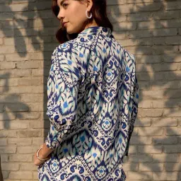 Rare Navy & Beige Printed Shirt image 2