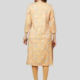 Saree Swarg Yellow Printed Straight Kurta image 2