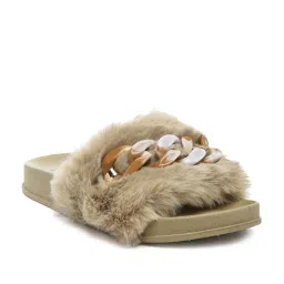 London Rag Women's Beige Casual Slides image 2