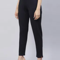 Biba Navy Mid Rise Pants image 3