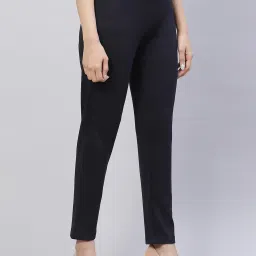 Biba Navy Mid Rise Pants image 4