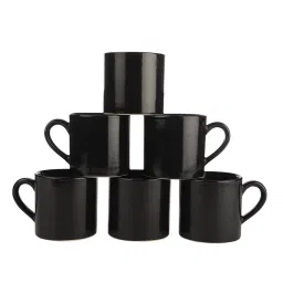 VarEesha Black Ceramic Cups - Set of 6 image 2