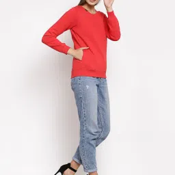 Juelle Red Round Neck Sweatshirt image 4