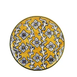 VarEesha Yellow Ceramic Quarter Plates - Set of 4 image 4