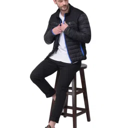 woodland Woods Black Quilted High Neck Jacket image 5