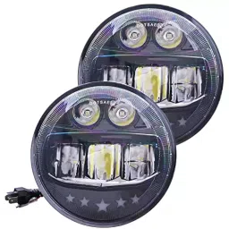 Allextreme 14.6 cm (5.75 inch) 20 V and 20 W Round Angel Eye LED Headlight with High and Low Beam for Avenger, HC-C102 Pack of 2-picture-33