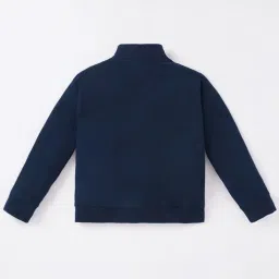 Ed-a-Mamma Kids Navy Cotton Printed Full Sleeves Sweatshirt image 2