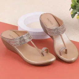 Metro Women's Rose Gold Toe Ring Wedges image 1