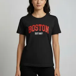 SZN Women Typography Printed Round Neck Cotton T-shirt-image-86