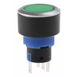 RS PRO Illuminated Push Button Switch Momentary 22.2 mm SPDT Green LED 250 V AC, 1758233 image 2
