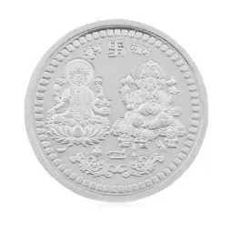 PC Jeweller Laxmi Ganesh 999 100gm Silver Coin-image-0