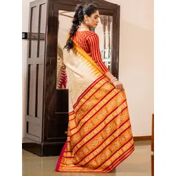 KALINI Ethnic Motifs Silk Blend Taant Saree image 2