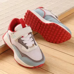 Babyoye Colour Block Sneakers with Velcro Closure -Light Blue-picture-11