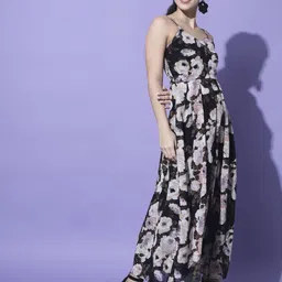 Moda Rapido Floral Print Georgette Fit & Flare Maxi Dress image 3