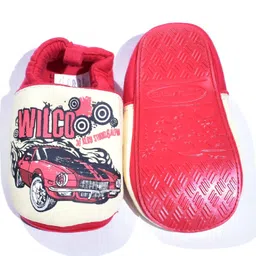 Kidofash Car Printed Booties - Yellow Red image 4