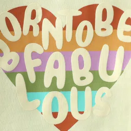 Tango Looper Knit Full Sleeves Hooded T-Shirt with Born to be Fabulous Text Print - Lemon Yellow image 3