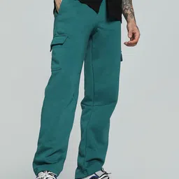 Puma Men's Solid Cotton Cargo Track Pants-picture-37