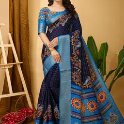 V3 FASHION STUDIO Ethnic Motifs Zari Art Silk Banarasi Saree-image-79