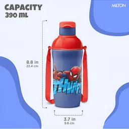 Milton Navy Blue & Red Printed Water Bottle image 3