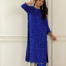 Lookmark Bandhani Printed Round Neck Straight Kurta With Trouser image 5