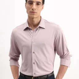 Rare Rabbit Pink Solid Regular Fit Formal Shirt image 1