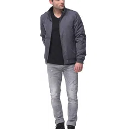 Woodland Grey Full Sleeves Solid Jacket image 5