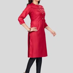 Saree Swarg Red Straight Kurta image 4